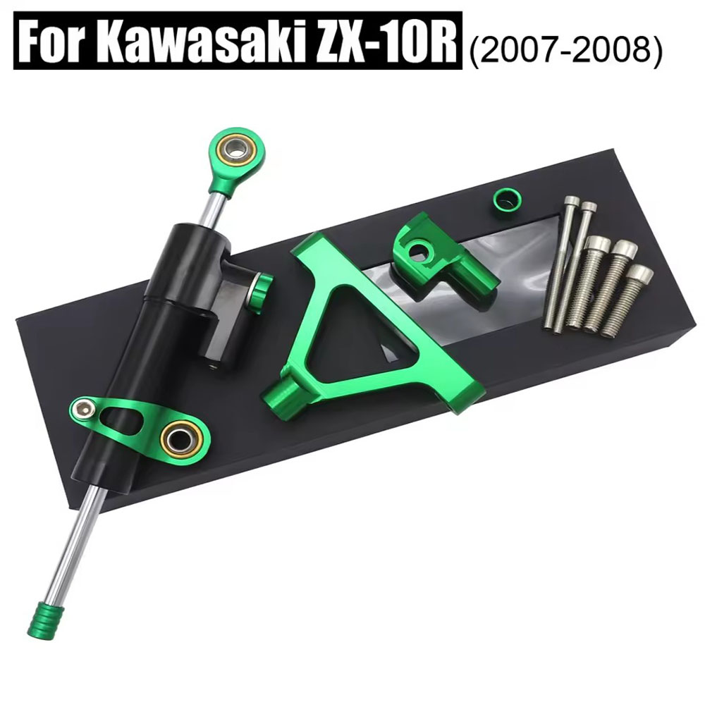 Steering Damper Stabilizer Kit Cnc - For Kawasaki ZX10R 04-05 Racing Motorcycle